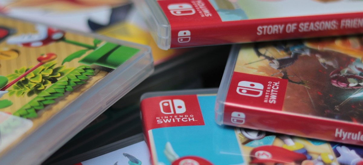 Ein Stapel an Nintendo Switch Spielen