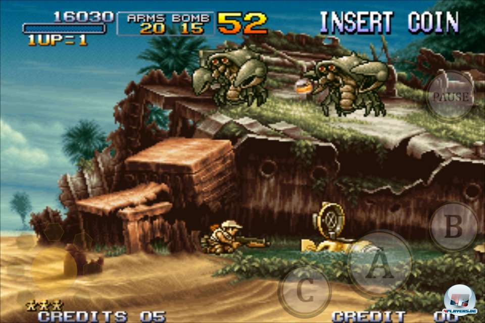 Auch auf den mobilen Plattformen hat Metal Slug 3 nichts von seinem Ballerwahnsinn verloren - außerdem sieht's immer noch verteufelt gut aus!