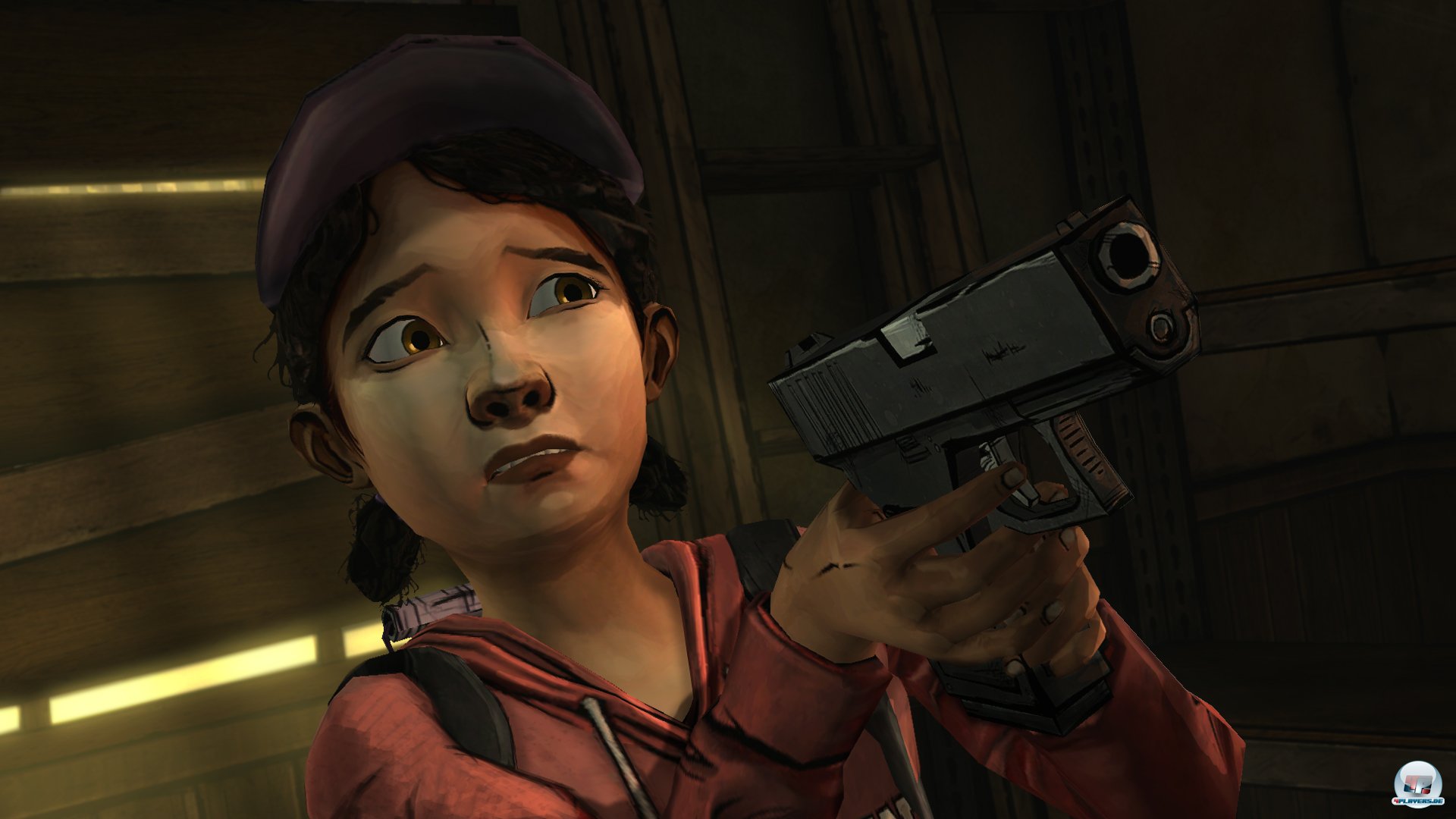 Wie will man Clementine auf die Zukunft vorbereiten? Soll sie lernen, mit der Waffe umzugehen?