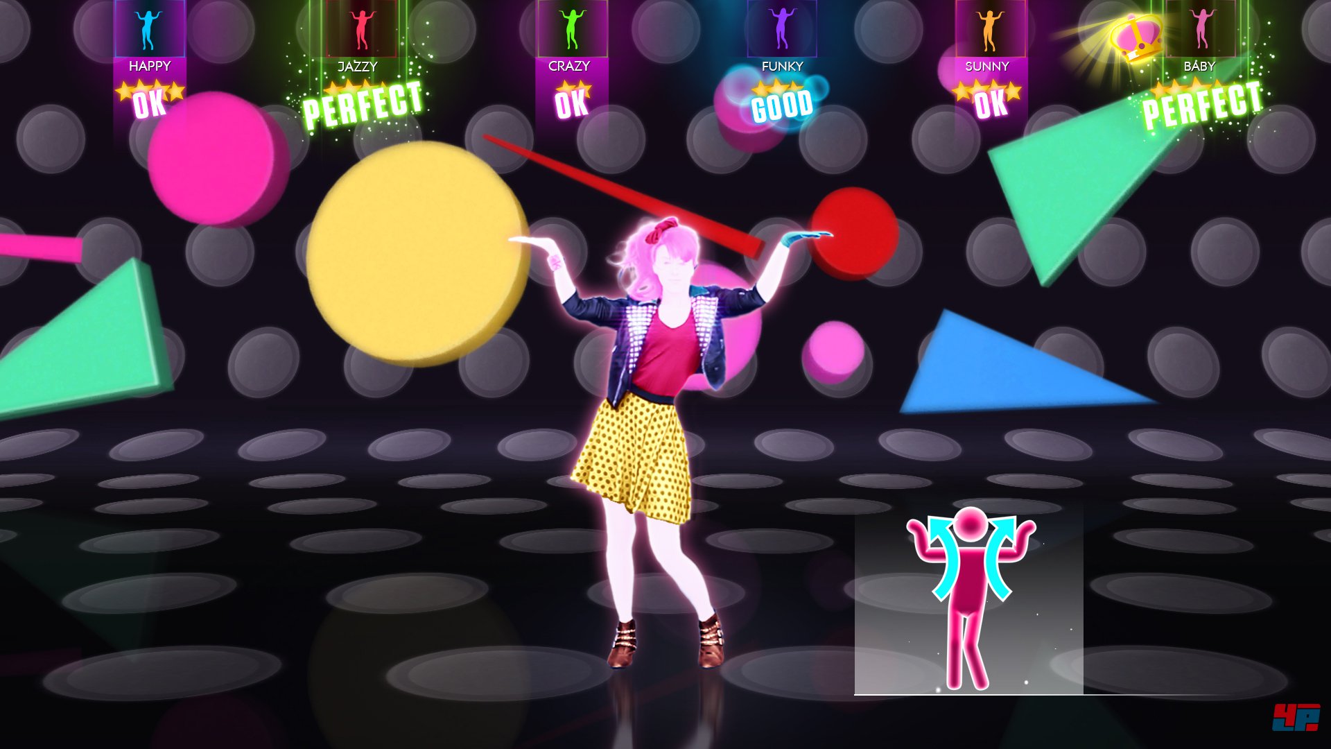 Farbenfroh und unkompliziert: Der Spaß steht bei Just Dance im Vordergrund.