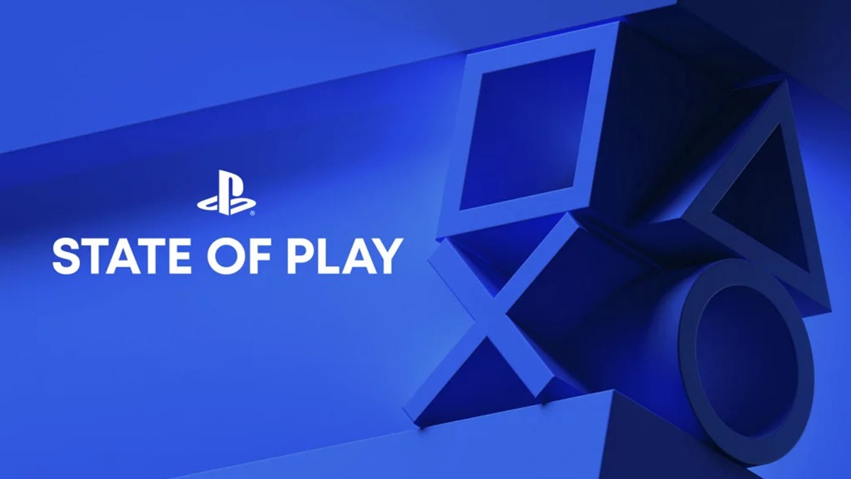 Offizielles Bild von Sony zur State of Play. Neben dem Logo sind die vier Buttons des PS-Controllers in kreativer Form zu sehen.