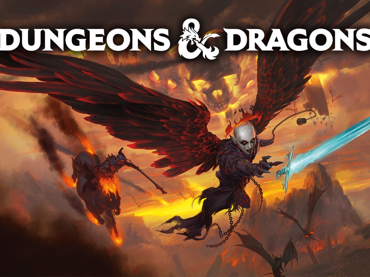 Artwork zu Dungeons and Dragons mit einer menschenähnlichen Kreatur im Flug