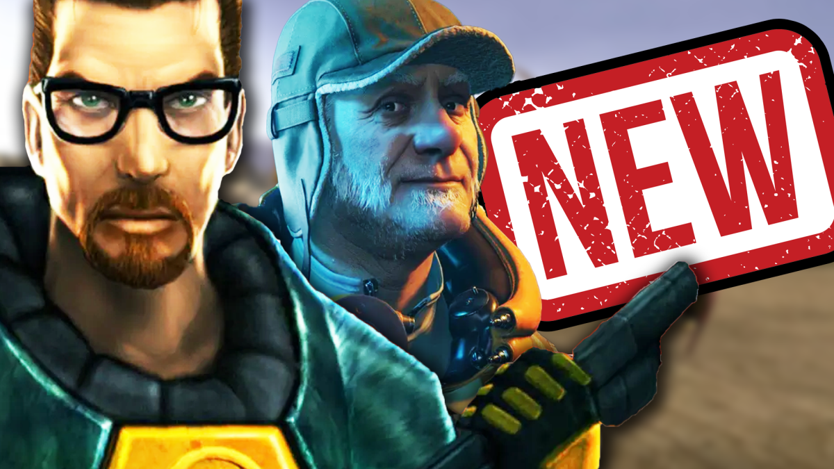 Eine Bildmontage, mit den Videospielhelden Gordon Freeman und Russell aus der Half-Life-Reihe.