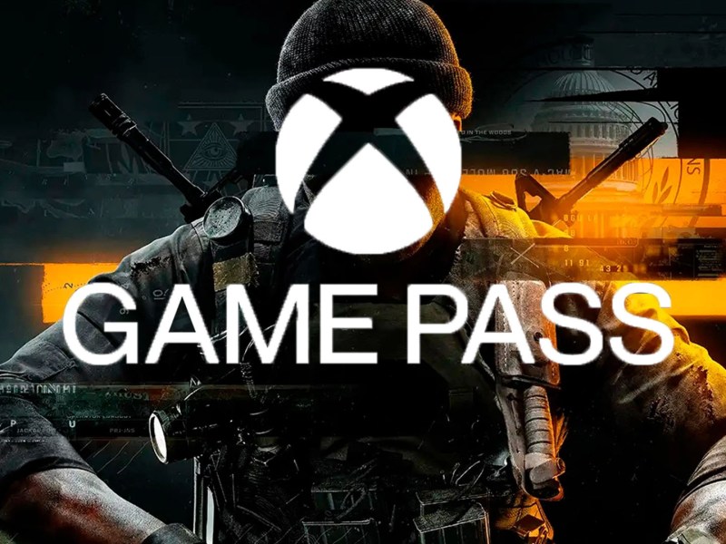 Artwork von Call of Duty Black OPs 6, kombiniert mit dem Logo des Xbox Game Pass.