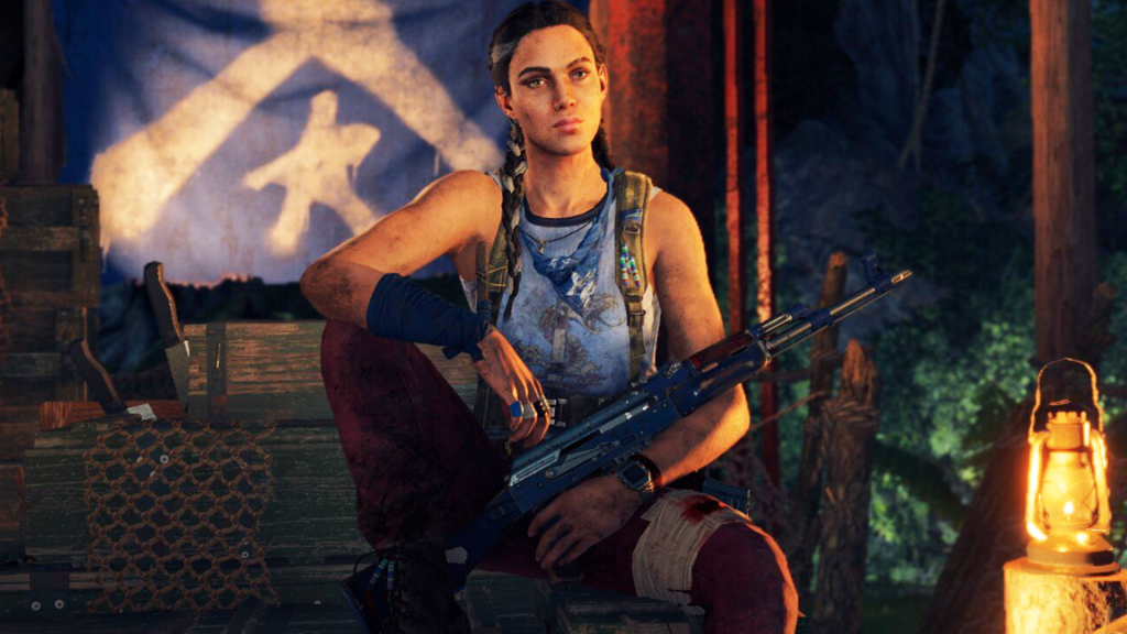 Ein Screenshot aus Far Cry 6, der den Charakter Clara Garcia  zeigt.