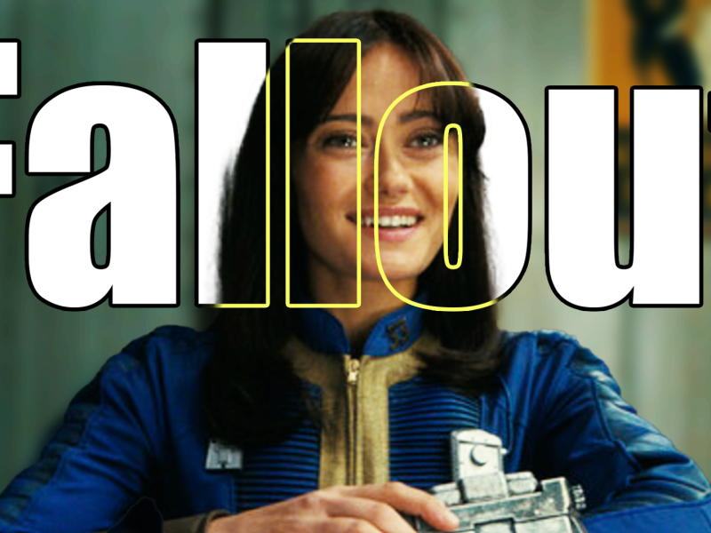 Eine Bildmontage, die Schauspielerin Ella Purnell aus der Fallout-Serie zeigt.