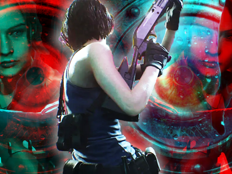 Eine Bildmontage, die Claire Redfield und Jill Valentine aus den Remakes zu Resident Evil 2 und 3 zeigt.