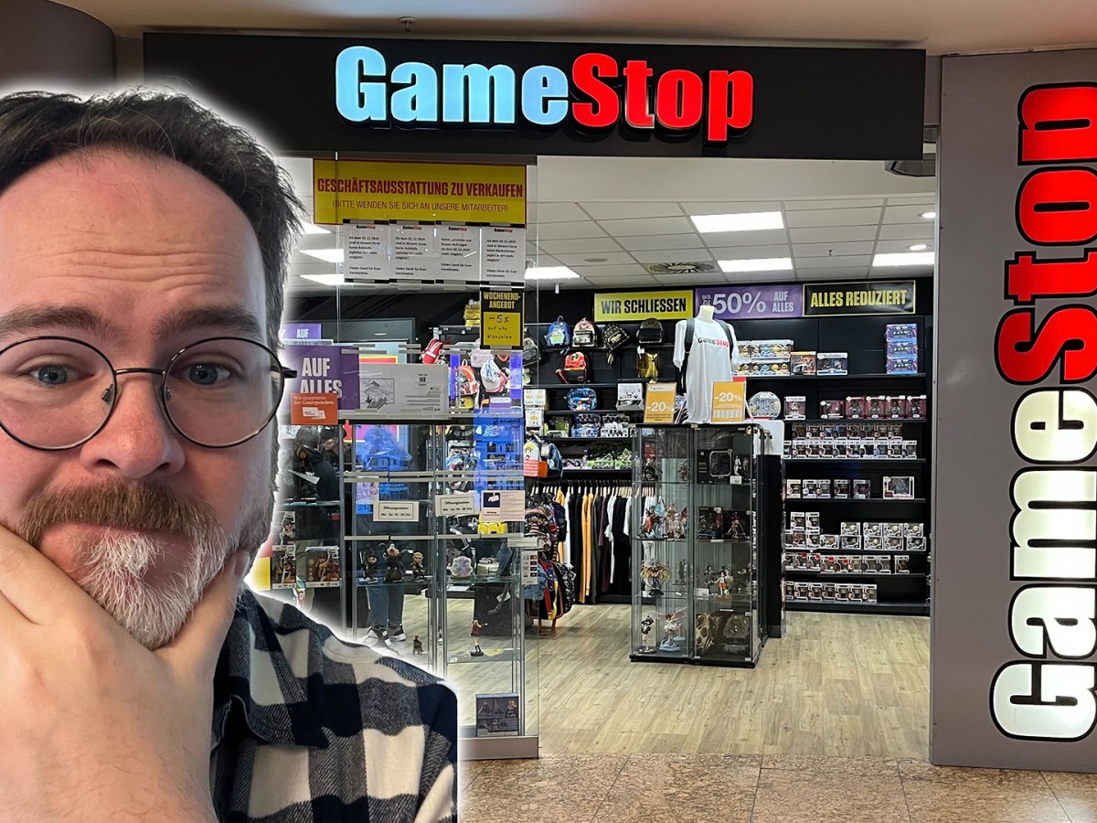 Ein Bild vom GameStop in Berlin Gesundbrunnen mit Redakteur Jonas.