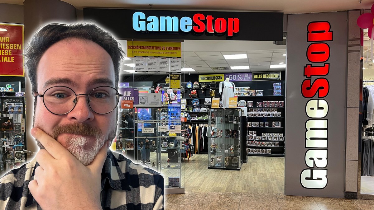 Ein Bild vom GameStop in Berlin Gesundbrunnen mit Redakteur Jonas.