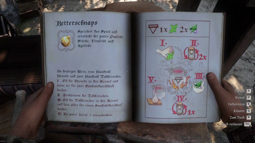 Rezeptbuch in Kingdom Come: Deliverance 2