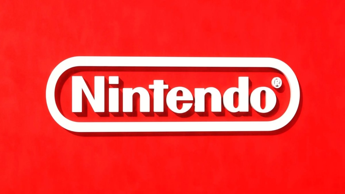 Das weiÃŸ-rote Logo von Nintendo.