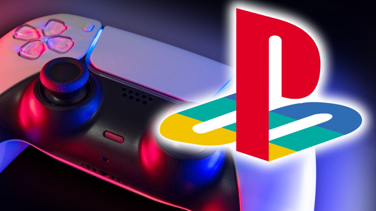 Eine Bildmontage, die das Symbolbild eines Gaming-Controllers zeigt - und das alte PlayStation-Logo.