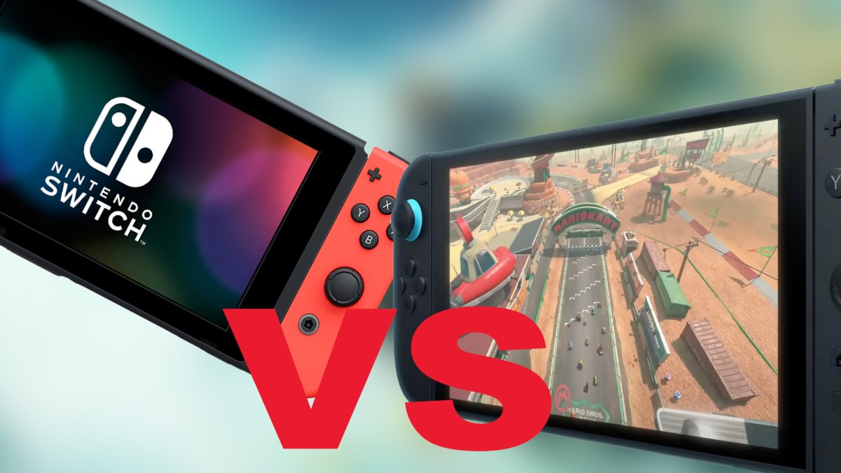 Nintendo Switch links, rechts die Nintendo Switch 2 im direkten Vergleich.