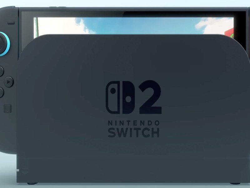 Bild von der Nintendo Switch 2 in einer Docking Station.