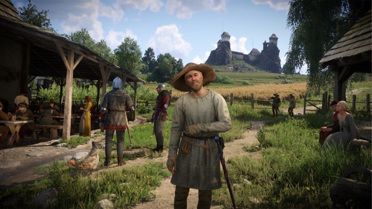 Ein NPC in Kingdom Come Deliverance 2 vor der Burg Troskowitz.