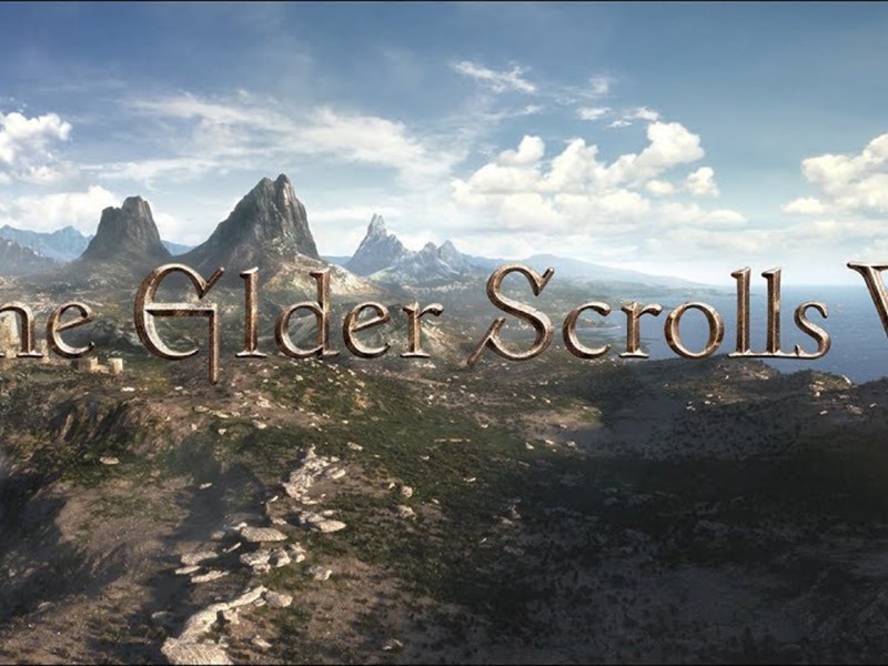 Landschaft und Schriftzug zu The Elder Scrolls 6