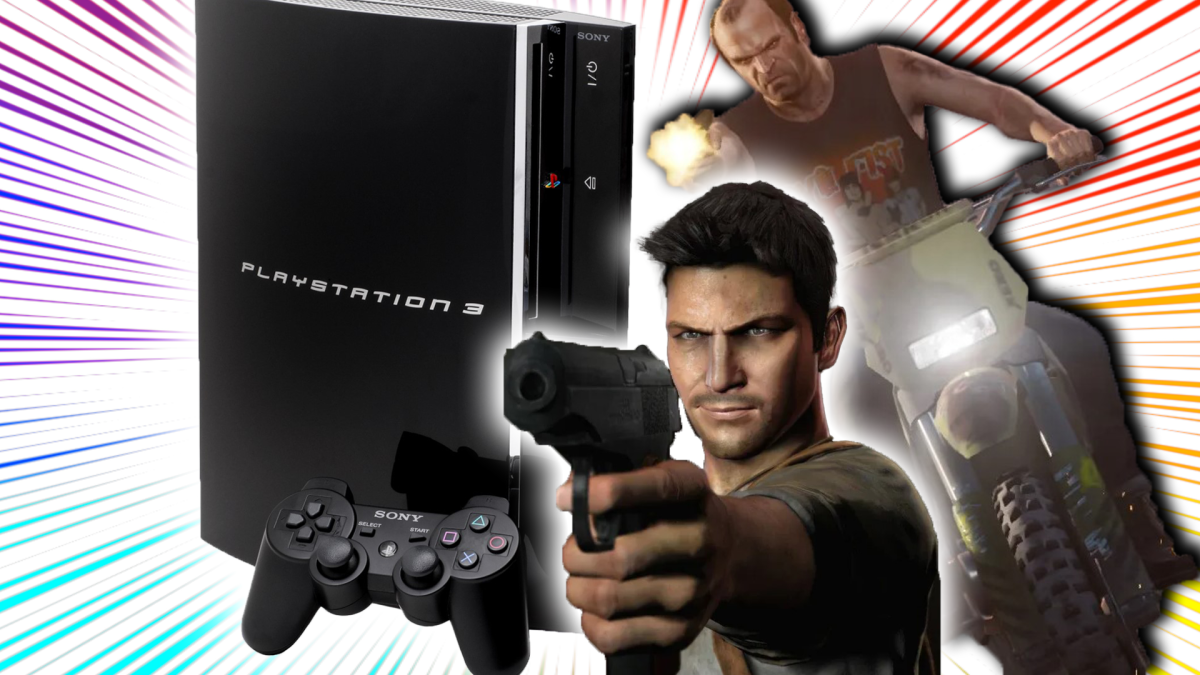 Eine Bildmontage, die vor allem eine PlayStation 3 zeigt.