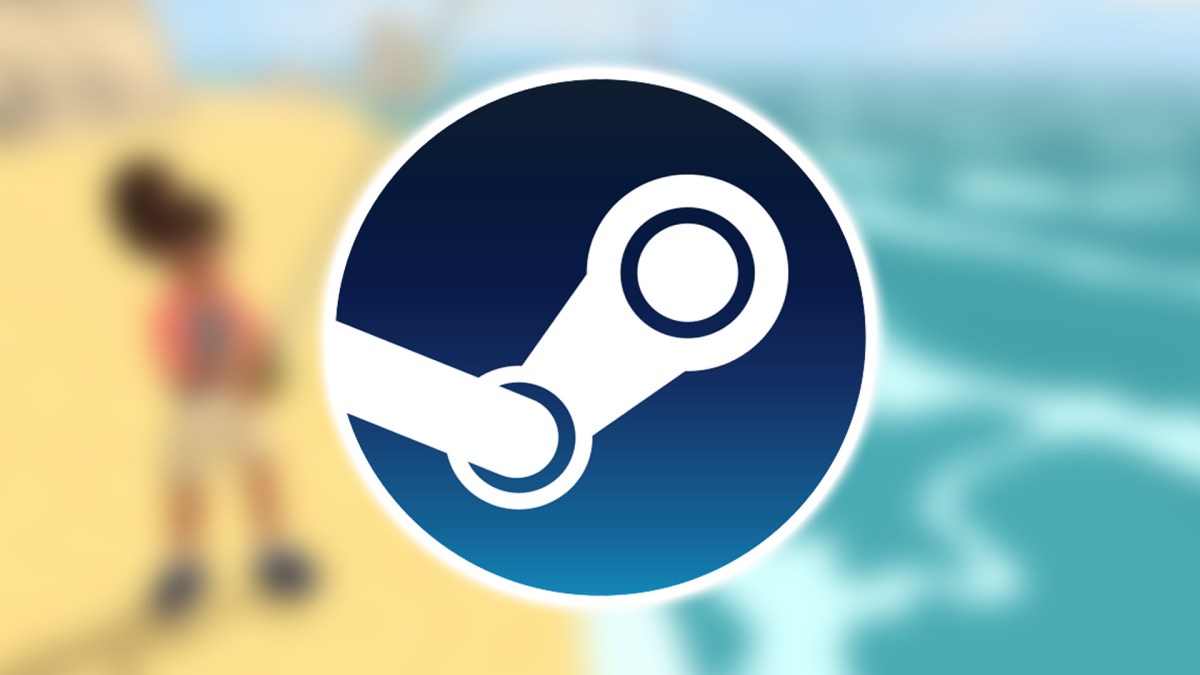 Screenshot aus Isle of Jura kombiniert mit dem Logo von Steam.